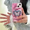 Custodie per cellulari coreano carino colorato sogno viola modello farfalla braccialetto custodia in silicone per iPhone 15 14 13 12 Pro Max 14 15 Pro Cover H240326