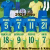 2024 Brésil maillots de football 22/23/24 CASEMIRO L.PAQUETA RICHARLISON NEYMAR chemise RAPHINHA G.JESUS VINI JR RODRYGO Kit enfants uniformes de football version joueur