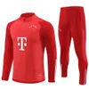 2023 2024 Sane Kimmich Bayerns Tracksuit Kane Soccer Jersey Men Kids Camiseta Musiala Goretzka Gnabry 23/24 Fotbollsträningsdräkt Lång ärm Jogging Man Child Set