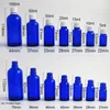 Vorratsflaschen 12 x 10 ml leere kobaltblaue Glasflasche 30 ml Mini-ätherisches Öl mit Kunststoffdeckeln