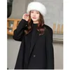 BERETS Big Faux Fur Bucket Hat pour femmes Hiver Luxury Dames épaissis la neige surdimensionnée surdimensionnée Protection d'oreille