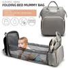 Baby Cribs Baby Diaper Bag Ryggsäck Bed Baby Diaper Splicing Bag Travel Baby Diap Pad Strolr Organizer Inventory Direct Transport L240320