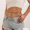 Belly Chains Mti Layer Fl Female Body Chain Harness Shiny Y Accessories Gold Color Women Fashion Waist Jewelry Factory Price Expert Dhyfr