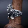 Vintage Haan 14K Witgouden Ring Dominante Mannen Vrouwen Trendy Ringen Sieraden Geschenken Aanpasbaar