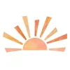 ステッカー大きなオレンジ色の太陽壁ステッカーヘッドボード背景ホームルーム装飾デカールベッドルーム接着剤紙インテリアの装飾