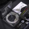 Pulseira colar hip-hop corrente de tênis 925 prata esterlina vvs moissanite diamante cluster gelado cubano para homens mulheres cfej