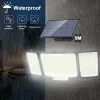 Dekorationen NEU 328 LED Solarlampe Außen 348Wandlampe IP65 Wasserdichte Strahler Lampe Bewegungssensor Solar 3 Modus Straßenlaterne Gartendekoration