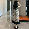 Sukienki swobodne czyste bawełniane pojedyncze styl INS High-end chińska sukienka do damskiej letniej cienkiej spódnicy