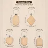 Keychains 50Pcs/Set Blank Wooden Key Chain Geometry Shape Chains Tags Wood Ring Tag For DIY Crafts Gifts