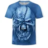 Nya Hot Summer Men 3D Skull Print T-shirt fi Heavy Metal Grim Reaper Short Sleeve Harajuku Style Tees Kids Streetwear Tops 1694#