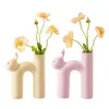 Vases Vase de fleur en céramique bureau planteur plantes pot statue pour salle à manger fête