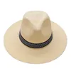 Cappelli a tesa larga Cappelli a secchiello Cappello di paglia degli agricoltori Cappello cubano Cappello Panama Cappello Fedora a tesa corta Cappello da sole Cappello di paglia estivo Cappello jazz Unisex casual J240325