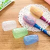 Badtillbehörsuppsättning 2/5/8st Toothbrush Box Brush Case For Travel Vandring Camping Portable Head Cover Home Badrum