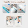 Bags 1/6PCS Vacuum Storage Bags Transparent Folding Compression Bag Space Saving Travel Seal Packet Organizer Vacuum Bags for Clothes