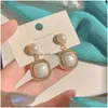 Hoop Huggie Hie Trendy Korean Long Earrings For Women Pearl Geometry Elegant Female Dangle Drop Fashion Jewelry Accessories 230920 Dhukn