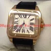 Fornitore di fabbrica 100 XL Oro giallo 18 carati W20071Y1 Orologio meccanico automatico da uomo Orologi da polso da uomo Corda in pelle 248l