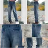 Jeans para mujer Novio para mujeres Blanqueado Azul Mediados de cintura Denim suelto Mon Mujer Pantalones de pierna ancha Pantalones Vaqueros Mujer Drop Entrega A Otyev