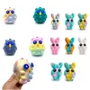 Toys 2022 Sensory Fidget Colorful Tie-Dye Easter Bunny Pinch Ball Push Bubble Anti Stress Cute Animals Aldult And Kids Decompression Toy Surprise Wholesale In