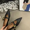 Casual Shoes Chunky Heel Single Women Low Heels Heeled Slip On Pointed Toe Belt Buckle Dress Design Party Pumps