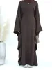 Etniska kläder Ramadan Khimar Abaya Dubai Saudiarabien Turkiet Islam Muslim Modest Dress Prayer Clothes for Women Kebaya Robe Femme