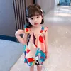 Clothing Sets Summer Baby Girls Suspender Top Color Matching Floral Vest Children'S Casual Pants Little Kids Clothes Suit