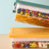BINS STAPLABLE LAGRING BOX Byggnadsblock Lego Transparent Split Plastic Box Kids Toy Container Case Large Capacity Smyckesorganisatör