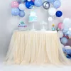 Jupe de Table en Tulle 2.7M, décoration de mariage, réception-cadeau pour bébé, Textile de maison, fournitures Tutu pour fête d'anniversaire