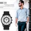 Armbandsur Lancardo Men Tactical Military Watch Field Sport Digital skala kalender svart och vit kontrast ringer casual nylon flätad