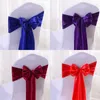 Chair Covers 1pc Colourful Satin Sash Wedding Events Party Decorative Sashes Bow For Home El Show Decoration Wholesale