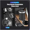 Other Interior Accessories Car Mini Trash Can Cup Holder Bin Leak-Proof Odor Blocking Waterproof Accessory Waste For Suv Sedan Truckdr Otedo