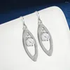 Dangle Earrings Stamped Silver Plated Trend Opal For Women Fashion Streetwear Jewelry Engagement Wedding Party Holiday Gifts