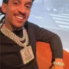 Ювелирные изделия Iced Out с муассанитом и бриллиантами, ожерелье, начальная подвеска в стиле хип-хоп, мужская мода