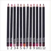 12pcs Cosmetic Lipstick Pen Professional Nude Waterproof Lady Charming Lip Liner Contour Makeup Lipstick Tool 240315