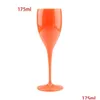 Engångs servis 175 ml plast champagne glas vin bar akryl transparent bägge cocktail koppar festliga festtillförsel dropp deli otl6c