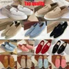 24A chaussures décontractées mocassins plats bas en daim cuir de vache oxfords mocassins été marche confort mocassin sans lacet mocassin semelle en caoutchouc appartements loro piano