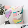 Pillow 80s / 90s RETRO ABSTRACT PASTEL SHAPE PATTERN Throw Decor Autumn Pillowcase Luxury Covers