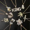 Personnalité exagérée, tendance, pendentif en diamant complet, accessoires, collier de hip-hop punk