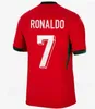 Portugal Soccer Jerseys 2024 2025 Men Set Kids Kit Player Versoin Pepe Joao Felix Football Shirts B.Fernandes Bernardo R.Sanches Diogo J Ronaldo 22 23 24 25 9167