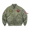 Top Gun CWU-45p Patch Nakış Askeri Stil Bombacı Ceket Pilot Uçuş Kış Paltosu N5EL#