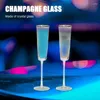 Vinglas 150 ml Bröllop Champagne Flutes Fancy Gold Rimmed Gradient Glass Set av 2 för brud och brudgum