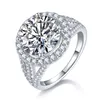 GRA certificato vvs1 anello di diamanti moissanite da 5ct per donne 925 argento di buona qualità gioielli di gioielleria passante Diamante Test 6-11