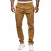 Mittlere Taille Slim Hose Mann Feste Tasche Ganzkörperansicht Hose Herren FI Freizeithose Buttom Formale Bürohose für Herren K52q #