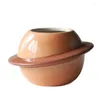 Vases Star Planet Ceramic Flower Pots Color Painted Planters Desk Succulent Containers Gardening Window Decoration Pot