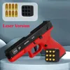 Pistola de ejeção para crianças, adereços para pistola de ejeção ao ar livre, versão blaster, brinquedo a laser, modelo adulto, jogos automáticos, ensox