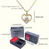 Pendant Necklaces Luxury ZIrcon Heart Necklace With 6 Roses Gift Box For Mother Girlfriend Birthday Holiday Gifts 2024 In Romantic