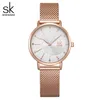 Shengke montre femmes décontracté mode Quartz montres cristal Design dames cadeau Relogio Feminino maille bande Zegarek Damski283t