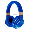 Cuffie Auricolari Fengxing HZ-BT760 Cuffie Bluetooth con bassi potenti e scheda con inserto luminoso colorato per telefono cellulare H240326