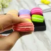 Dekorativa blommor 12Colors 4cm Simuleringskakor mjuka modell konstgjorda livsmedel falska för butik mat tebord dekoration pu mini macaron