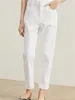 Jeans de mujer Primavera 2024 Color sólido Engrosado Rectos Señoras Pantalones de mezclilla versátiles de cintura alta