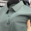أزياء WAFFLE طباعة القمصان البولو القمصان طويلة الأكمام الخريف جودة فائقة الجودة رجال الأعمال غير الرسمية tshirt متعددة الاستخدامات 240314